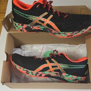 ASICS Gel-Noosa Tri 12 Black and Flash Coral Sneakers